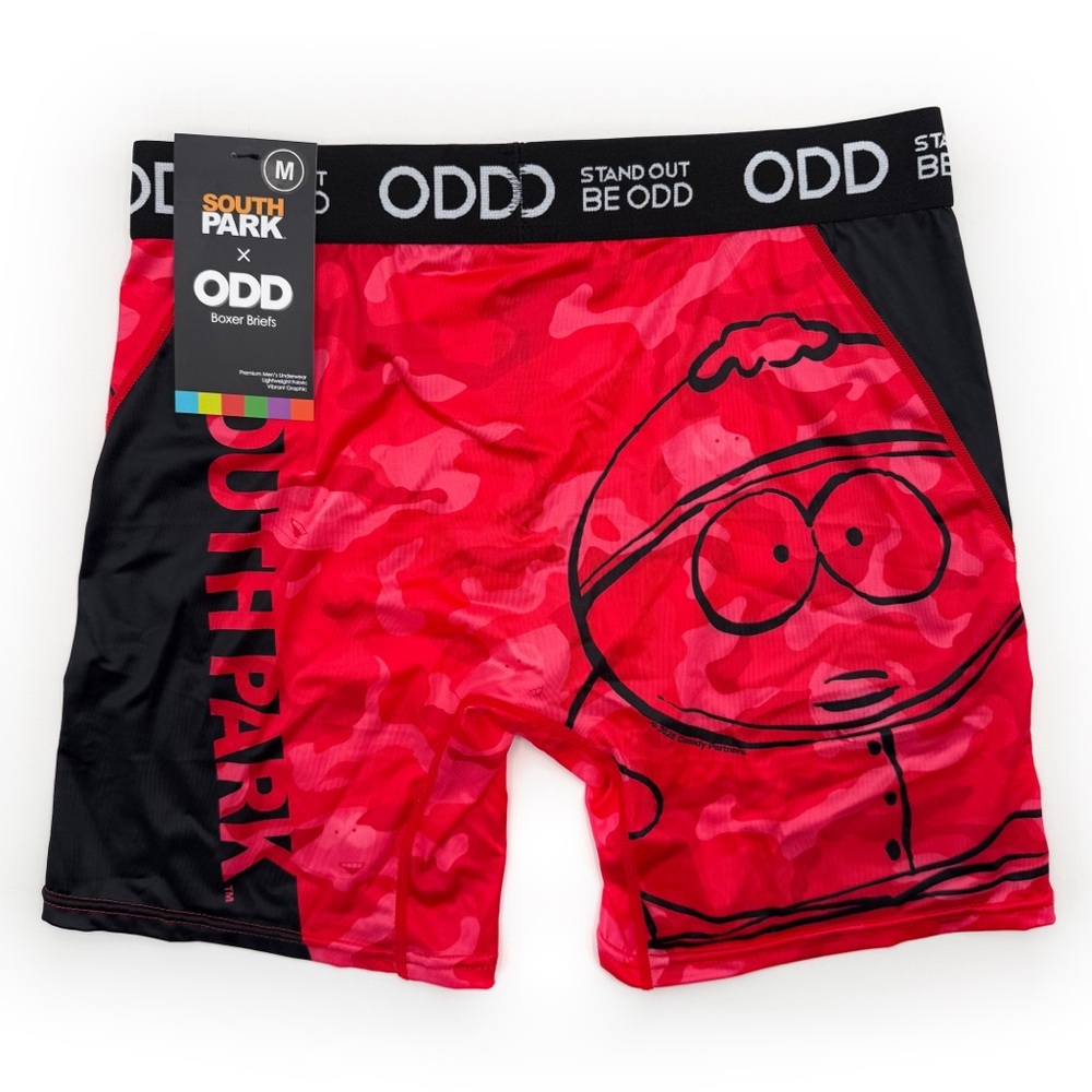 Odd Sox South Park Boxer Briefs Mens Medium Underwear Cartman Red Black Fun Gift